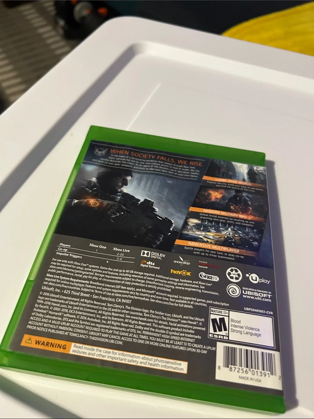 Tom Clancy's The Division Xbox One Game